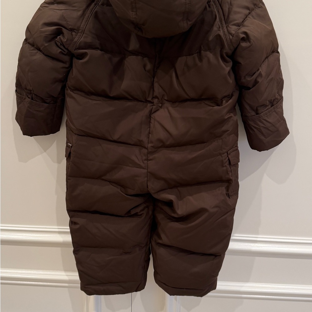 GAP Brown Puffer Kids One Piece Snowsuit - Picture 8 of 9